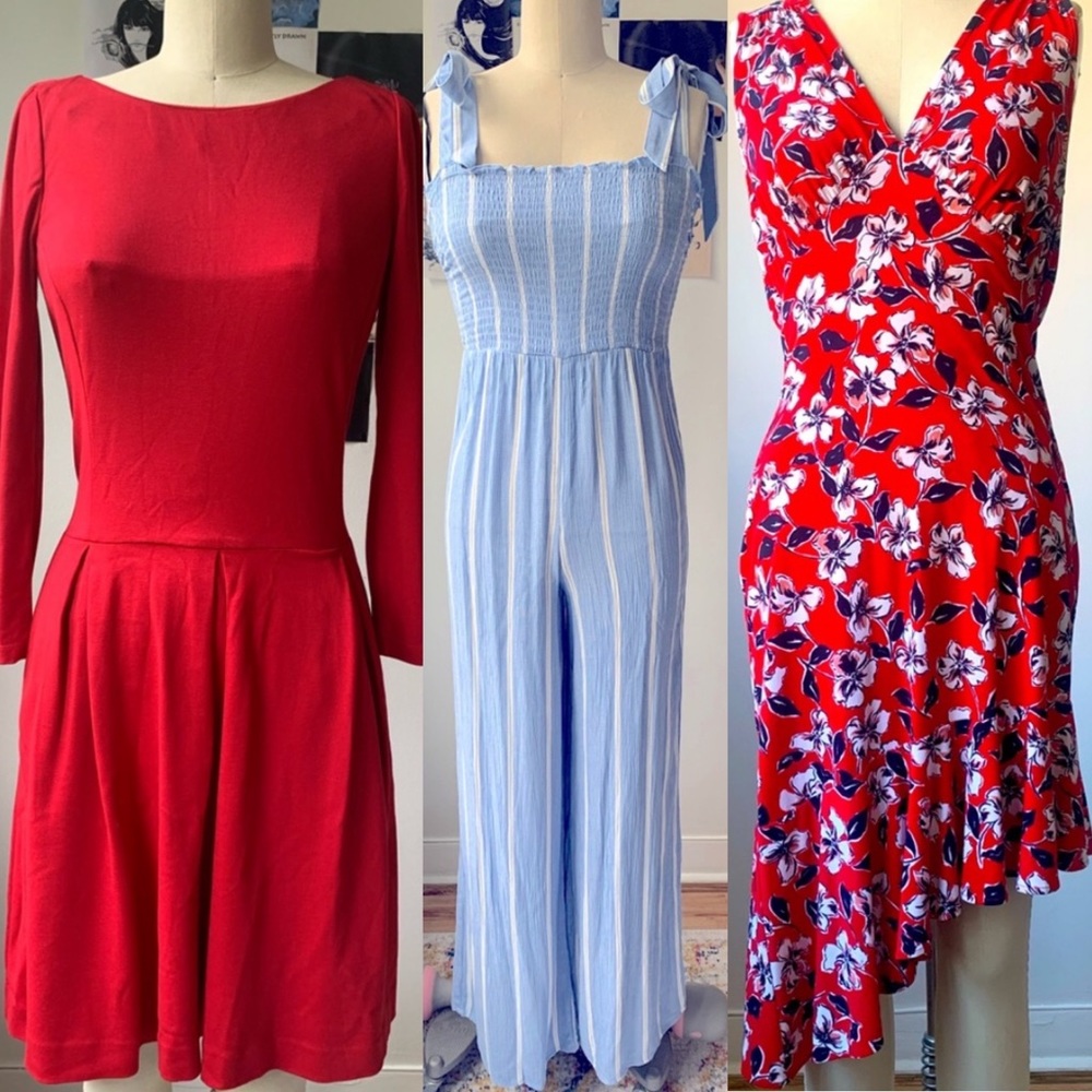 Great set - H&M jumper, BR dress, Leota dress (all small)